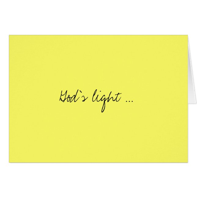 La lumière de Dieu… (Devant horizontal)
