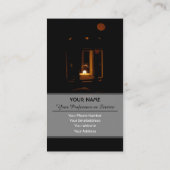 La lumière des bougies illumine le carte de visite (Dos)
