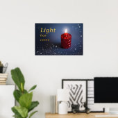 La lumière est venue affiche chrétienne (Bureau à domicile)