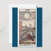 La luna tarot card briefkaart (Voorkant / Achterkant)