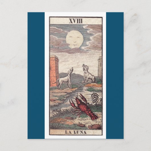 La luna tarot card briefkaart (Voorkant)