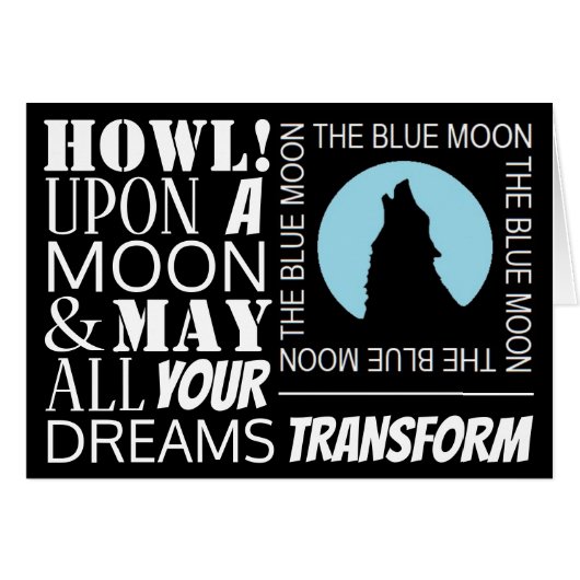 La Lune Bleue, Carte Halloween (Devant horizontal)