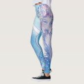 "La Lune" de Mucha Blue Leggings (Gauche)