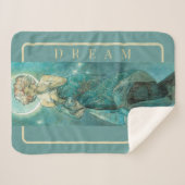 "La Lune" de Mucha, couverture Sherpa Green Dream (Devant (Horizontal))