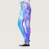 "La Lune" de Mucha Violet Leggings (Gauche)