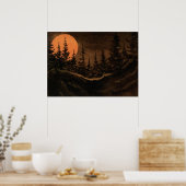 "La Lune du chasseur - Lumière" Affiche paysagère  (Cuisine)