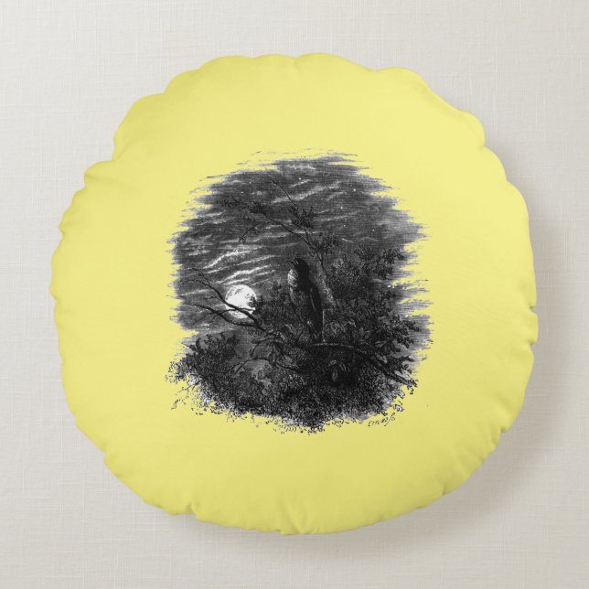 La lune montante - Coussin rond (Devant)