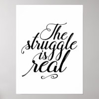 La Lutte Est Une Véritable Affiche Inspirationnell