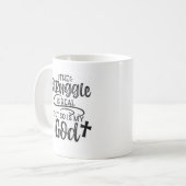 La Lutte Est Une Véritable Citation Chrétienne Mug (Devant gauche)