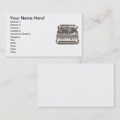 la machine à écrire - carte de visite (Devant / Derrière)