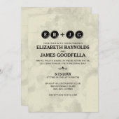 La machine à écrire verrouille des invitations de (Devant / Derrière)