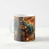 La Machine à Penser - Mug Rétro-Futurisme (Devant gauche)