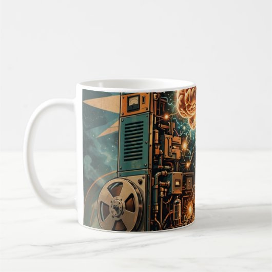 La Machine à Penser - Mug Rétro-Futurisme (Gauche)