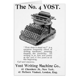 La machine d'écriture n° 4 Yost