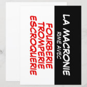 La Macronie Fourberie Tromperie Escroquerie papier (Devant / Derrière)