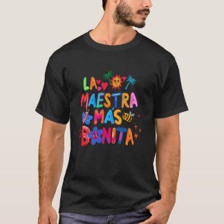 La Maestra Mas Bonita Waardering voor leuke lerare T-shirt