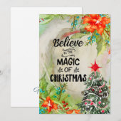 La Magie de l'Arbre de Noël et Carte de Vœux de Fê (Devant / Derrière)