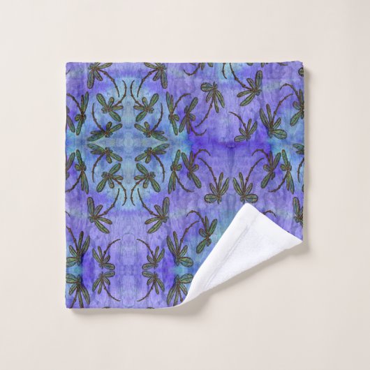 La Magie des libellules (Gant de toilette)