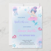 La magie sous la mer Invitations pour les filles (Devant)