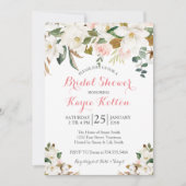 La magnolia du sud rougissent invitation nuptiale (Devant)