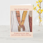 La main des cartes de déesse (Fleur jaune)