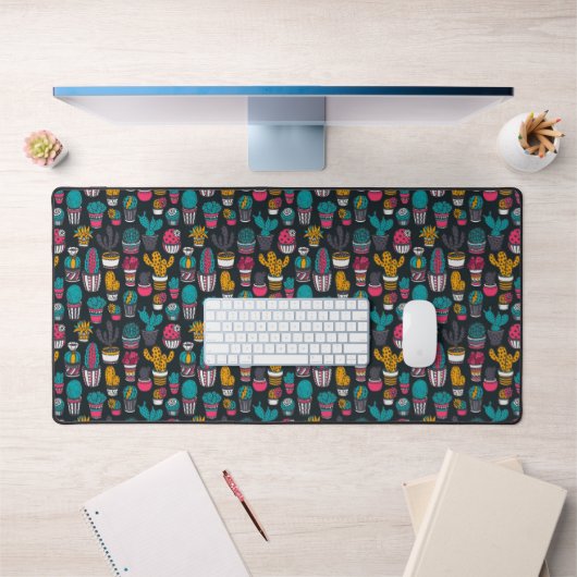 La Main Drawn Cactus dans Sketch Style Pattern (Bureau 1)