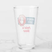 La main est coupée ! Verre de bière personnalisé (Dos)