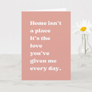 La maison est l'amour Citation Carte sincère pour