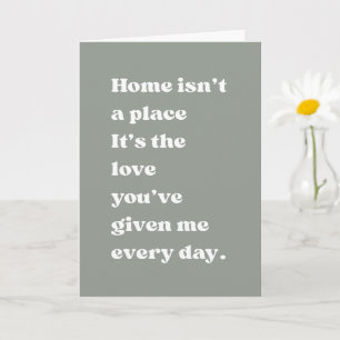 La maison est l'amour Citation Carte sincère pour