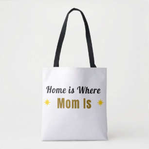 La maison est où est maman Sac cabas en toile po