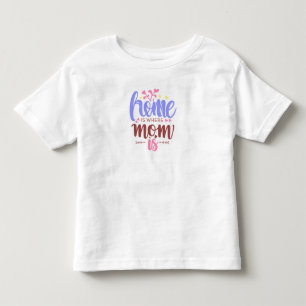 La maison est où est maman tshirt bébé mignon tee 