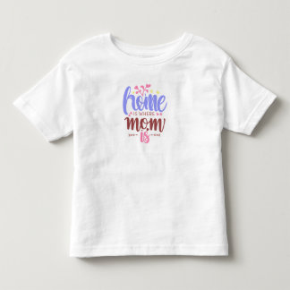 La maison est où est maman tshirt bébé mignon tee