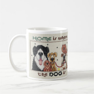 La maison est où le chien est tasse