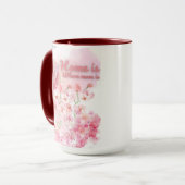 La Maison Est Où Maman Est Mug - Design Floral Ros (Devant gauche)