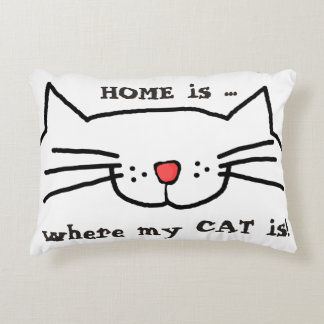 La maison est où mon chat est coussin