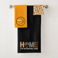 La Maison Est Sur Le Basketball Court Serviette En