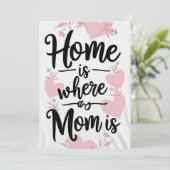 La maison où maman est, la carte cadeau de jour de (Debout devant)