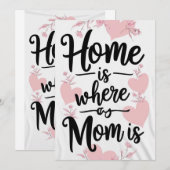 La maison où maman est, la carte cadeau de jour de (Devant / Derrière)