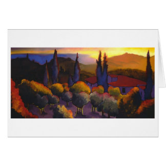 La maison s'inquiète le coucher du soleil