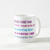 La maman drôle cite la tasse (Devant droit)