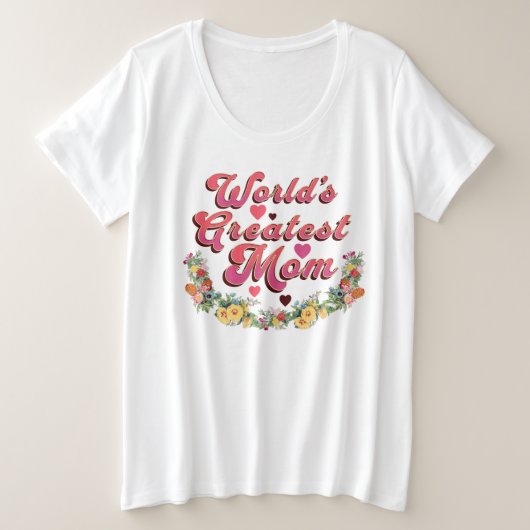 La maman la plus grande du monde de fleurs (Design devant)
