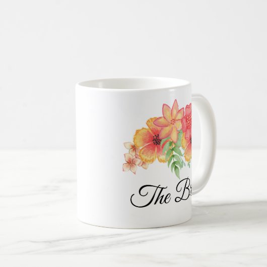 La mariée bouquet floral Mug (Devant droit)
