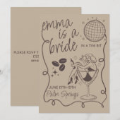 La mariée dans un tout petit peu Invitation modèle (Devant / Derrière)