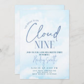 la mariée est sur un nuage neuf invitation enterre (Devant / Derrière)