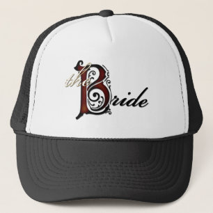 La mariée grogne rouge noir lettres casquette