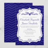 La Marine Bleue Chevron lance des invitations de m (Devant / Derrière)
