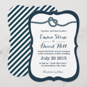 La Marine Bleue noue mariage invitations (Devant / Derrière)