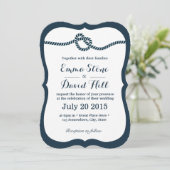 La Marine Bleue noue mariage invitations (Debout devant)