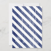 La Marine Bleue Stripes Invitations Mariage (Dos)