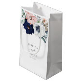 La marine fleurit sac de cadeau de mariage d'hôtel (Dos Angle)